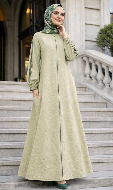 DR1028-P4542/3 CUPRO AERO ZIP LINE ABAYA